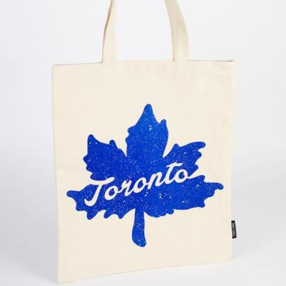 Main & Local Toronto Maple Leaf Heavy Duty Canvas Tote Bag for Shopping - Picture 1 of 1